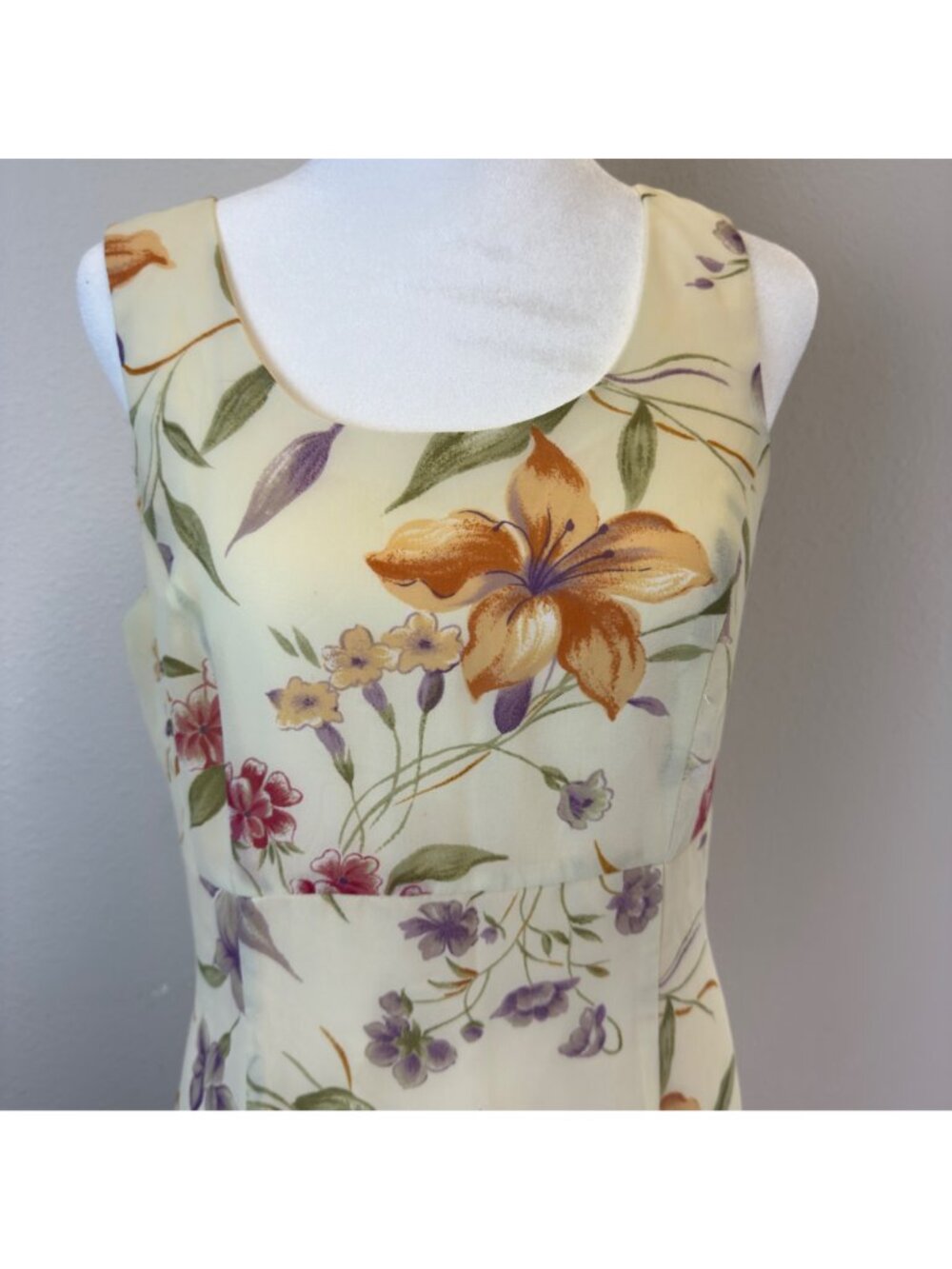 Vtg T R Bentley Floral Maxi Sundress Size 6 Sleeveless Cottage Core Fairycore - Picture 2 of 15